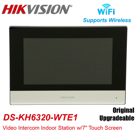 Hikvision-Estación interior de intercomunicador de vídeo DS-KH6320-WTE1, pantalla táctil de 7 pulgadas, estándar, POE, WIFI, Monitor inalámbrico ► Foto 1/1