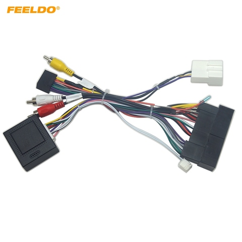 FEELDO-Radio de coche con adaptador de arnés de cableado, 16 Pines, Android Power Calbe, con caja Canbus, para Hyundai IX45 Sonata ► Foto 1/6