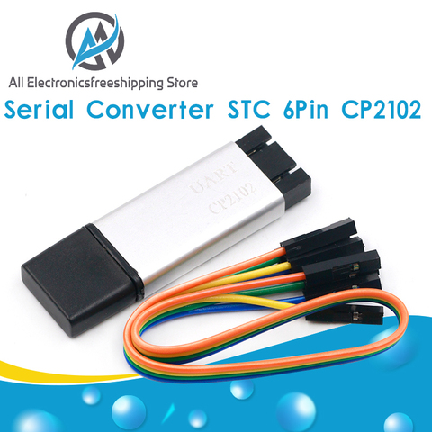 Carcasa de aluminio de CP2102 USB 2,0 a TTL módulo UART 6Pin serie convertidor STC reemplazar FT232 módulo de apoyo 5v/3,3 v para arduino ► Foto 1/6