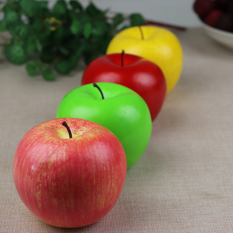 Manzana de plástico Artificial de alta simulación de fruta, manzana roja falsa, accesorios para fotos, varietales, modelo de frutería Dec ► Foto 1/6