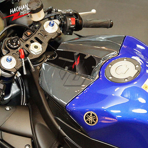 Tapa de tanque de combustible para Yamaha YZF-R1 R1, Protector 3D de aspecto de carbono, tapa de Gas frontal, 2009-2014 ► Foto 1/5