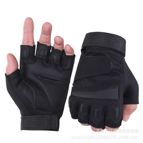 Guantes tácticos militares SWAT de medio dedo, para gimnasio, Fitness, tiro, Paintbal, combate, deportes al aire libre, bicicleta ► Foto 1/3