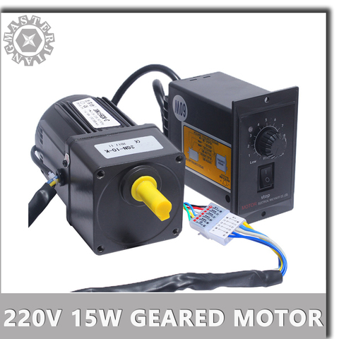 1:3-1:300 de 415-5RPM 220V 15W AC Reversible de 3RK15GN-C Variable Motor de velocidad AC engranaje Motor reductor motorreductor ► Foto 1/6