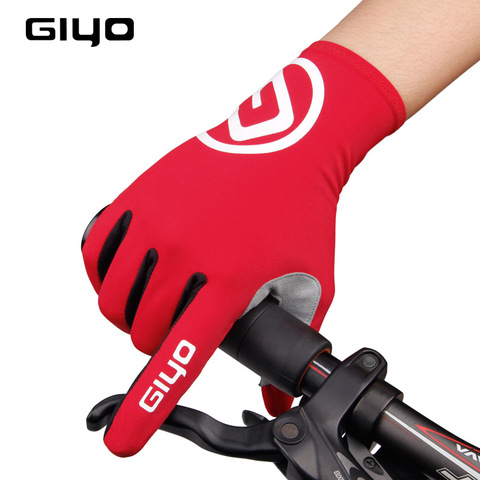 GIYO-guante de dedo completo para bicicleta de montaña, S-02-L, antideslizante, absorción de impacto, pantalla táctil, otoño ► Foto 1/6