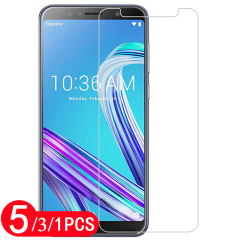 5/3/1 Uds vidrio templado para Asus Zenfone Max Pro M2 ZB631KL M1 ZB601KL ZB602KL película protectora para teléfono inteligente protector de pantalla ► Foto 1/6