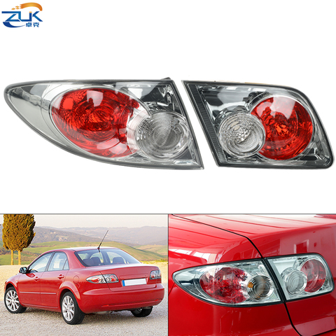 ZUK parachoques trasero de la cola de la luz de la lámpara de cola para Mazda 6 GG Sedan 2002-2015 M6 Fastback deporte luz Taillamp de la luz de freno Luz de ► Foto 1/6