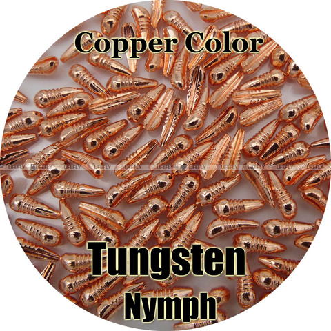 Color cobre/50 Uds cuerpo de ninfa de tungsteno, atado de moscas, pesca ► Foto 1/1