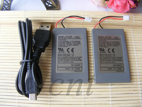 Paquete de batería para SONY PS3 Dualshock 3 + Cable de carga USB, 2x1800mAh, LIP1359 ► Foto 1/6