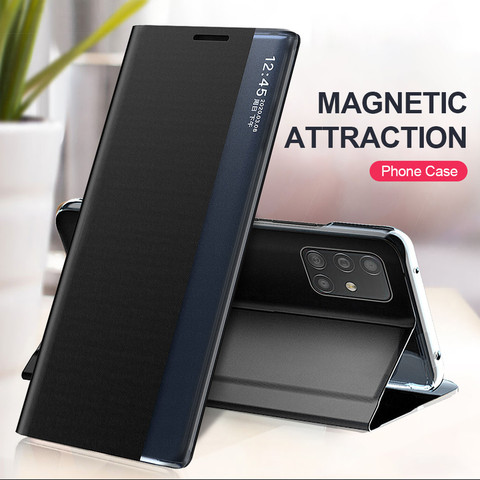 Funda magnética inteligente con tapa para samsung galaxy a21s, a51, a71, a31, a30, a50 s, s20, Ultra, s10 plus, note 10 lite ► Foto 1/6