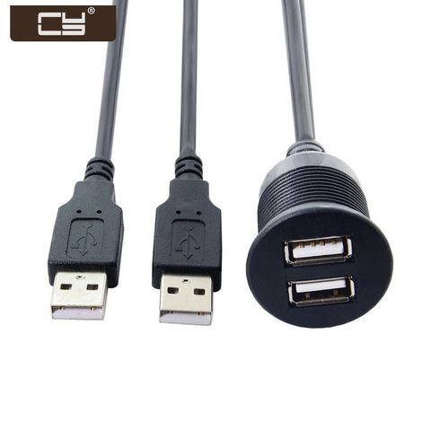 Cable de Panel de extensión para tablero de coche, 1m, 3 pies, 2M, puerto Dual USB 2,0 A, macho A hembra ► Foto 1/6