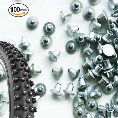Clavos de aluminio para neumáticos de montaña, 100 Uds., 6,5mm/0,26 