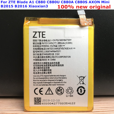 Nueva 2800mAh Li3928T44P8h475371 batería para ZTE Blade A1 C880 C880U C880A C880S AXON Mini B2015 B2016 Xiaoxian3 batería ► Foto 1/4