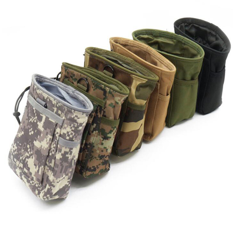 Al aire libre Airsoft Molle caza funda de Rifle de municiones arma bolsa de revista táctica Camo basurero gota recargador de Paintball bolsa de equipo ► Foto 1/6