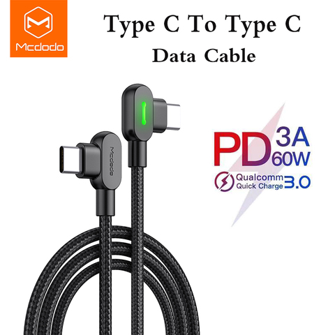 Mcdodo-Cable de carga usb tipo C a tipo C, Cargador rápido de 60W PD para Samsung ipad pro 2022 Macbook ► Foto 1/6