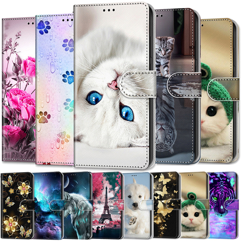 Funda de cuero para Xiaomi Redmi 9C NFC, Funda de teléfono suave y bonita para Xiaomi Redmi 9C, carcasa con tapa de 6,53 pulgadas ► Foto 1/6