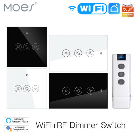 Nuevo WiFi RF inteligente Dimmer interruptor regulador 2/3Way multi-Control de vida inteligente/Tuya Control DE APP funciona con Alexa de Google de los asistentes de voz ► Foto 1/6