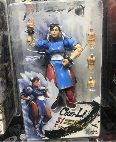 18cm NECA juego clásico Chun-Li Chun Li Ken Guile Hoshi Ryu Akuma ouki figura de acción PVC juguetes coleccionables para niños regalo ► Foto 1/6