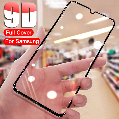 9D de vidrio templado para Samsung Galaxy A10 A20 A30 A40 A50 A60 Protector de pantalla de Samsung A70 A80 A90 de M10 M20 M30 M40 ► Foto 1/6