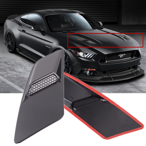 Panel embellecedor de entrada de aire para Ford Mustang, Ventilación de capó delantero, color negro, 2015, 2016, 2017 ► Foto 1/6