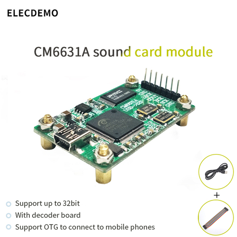 Módulo de tarjeta de sonido CM6631A interfaz digital USB a I2S 32bit/192K con placa decodificador audio Digital HIFI ► Foto 1/4