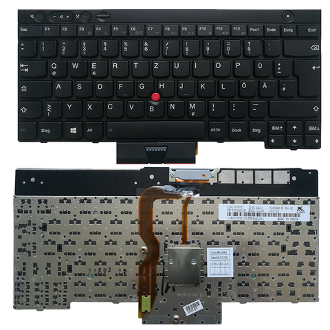 Teclado alemán para ordenador portátil, teclado negro sin retroiluminación para LENOVO THINKPAD T530 T530i T430 T430s X230 W530 L430 L530 GR ► Foto 1/5