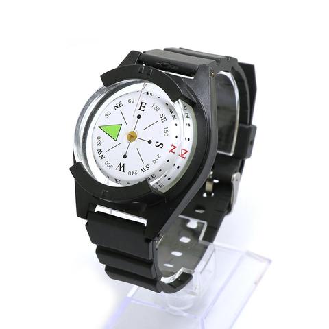 Reloj de pulsera táctico con brújula para exteriores, pulsera militar de supervivencia para buceo, resistente al agua, equipamiento de brújula para escalada y senderismo ► Foto 1/6