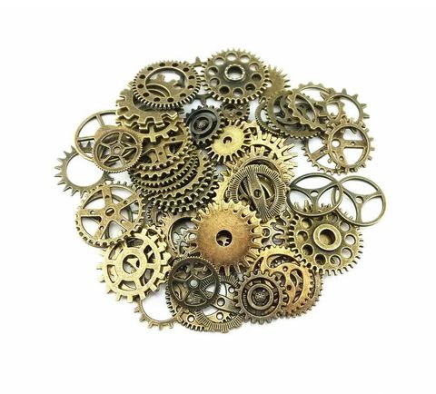 Piezas de reloj Steampunk de bronce de 20 piezas, joyería artesanal ► Foto 1/5