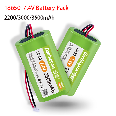 Doublepow 18650 batería de litio de 7,4 V 2200mAh/3000mAh/3500mAh pack de batería recargable megáfono tablero de protección del altavoz ► Foto 1/6