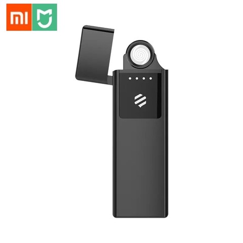 Xiaomi-mechero electrónico de Metal Beebest para hombre, dispositivo electrónico recargable por USB con pantalla táctil, a prueba de viento, seguro, sin fuego ► Foto 1/6