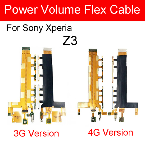 Botón de volumen de encendido/apagado Cable flexible con micrófono vibrador para Sony Xperia Z3 D6653 D6603 D6643 3G 4G piezas de repuesto ► Foto 1/3
