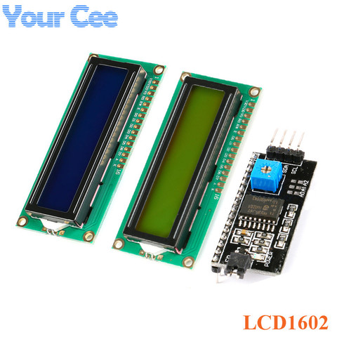 Módulo LCD 1602 azul amarillo-verde pantalla IIC/I2C LCD1602 5V placa adaptadora 1602A Módulo de pantalla para Arduino ► Foto 1/4