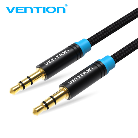 Vention-Cable auxiliar de 0,5 m, 1m, 2m, 5 m, 3,5mm a 3,5mm, Cable de Audio macho a macho, conector Kabel dorado, Cable auxiliar para coche para iphone, Samsung y xiaomi ► Foto 1/6