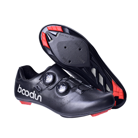 Zapatos de ciclismo de carretera para hombre zapatillas profesionales de cuero ultralivianas, transpirables, con autosujeción, 2022 ► Foto 1/6