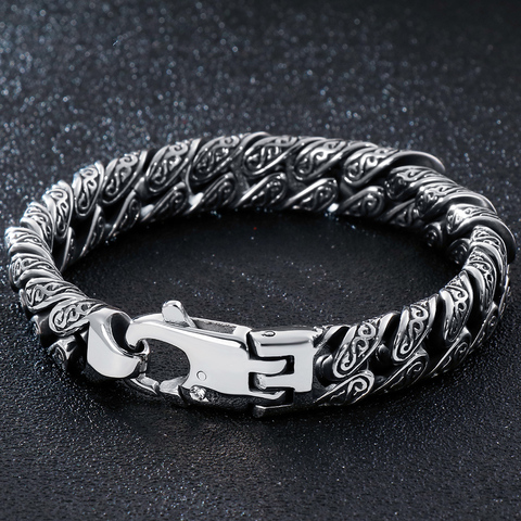 Pulsera de acero inoxidable para hombre, brazalete de Metal para hombre, regalo de joyería para novio ► Foto 1/6