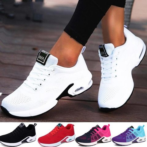 Zapatillas deportivas Air Cushion para mujer, zapatos deportivos blancos de talla grande para gimnasio y Fitness, GMB-0243 ► Foto 1/6