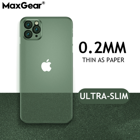 Funda blanda dura ultrafina de 0,2mm para iPhone 11 Pro X Xr Xs funda trasera de plástico mate para iPhone 6 6S 7 8 Plus iPhone11 ► Foto 1/6