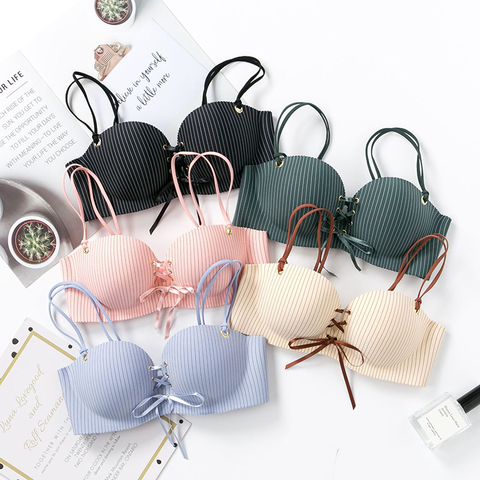 Sujetadores push-up sin costuras para mujer, lencería Sexy para niñas, ropa interior, Bralette de moda, sujetador sin hilos íntimos femeninos ► Foto 1/6