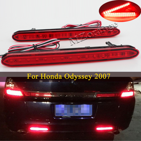 Reflector de parachoques trasero para coche Honda Odyssey 2007, luces de señal de parada trasera, luces de advertencia, antiniebla, luz de freno trasero, 1 par ► Foto 1/6