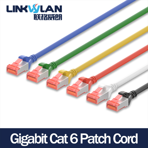 Cable para ordenador portátil RJ45 Cat 6 SFTP, cable de 0,25 m/0,5 m/1m/1,5 m/2m/3m/5m opcional, 7 colores LSZH, paquete de 12 unidades ► Foto 1/6