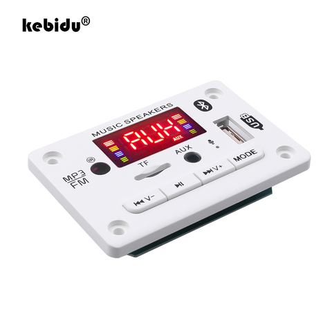 Kebidu-placa decodificadora para reproductor MP3, manos libres, 5V, 12V, Bluetooth 5,0, módulo de Radio FM para coche, compatibilidad con FM, TF, USB, AUX, grabadoras ► Foto 1/6