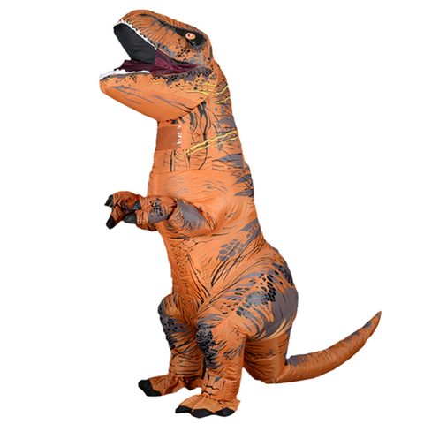 Disfraz inflable de dinosaurio de dibujos animados para adultos, hombres, mujeres y niños ► Foto 1/6
