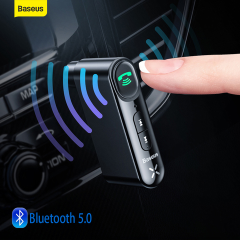 Baseus-adaptador Aux Bluetooth 3,5 para coche, Kit de manos libres inalámbrico para transmisor de teléfono y música, 5,0mm ► Foto 1/6