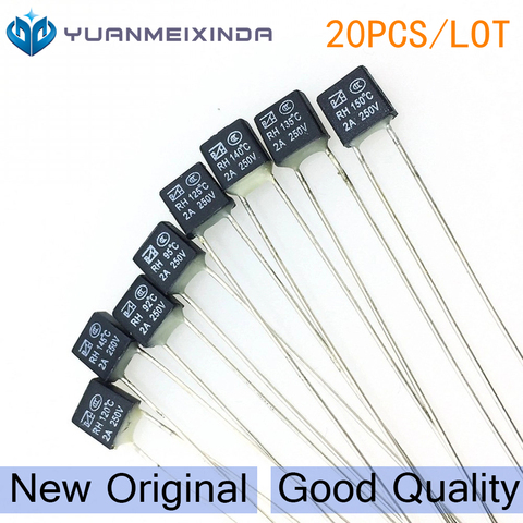 20 piezas negro Ventilador cuadrado Motor 2A 250V fusible térmico LED Fues 95, 105, 110, 115, 120, 125, 130, 135, 140, 145, 150 grados interruptor de temperatura ► Foto 1/5