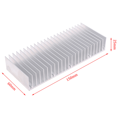 Disipador térmico de aluminio, disipador de calor extruido de 150x60x25mm para enfriamiento por disipación de calor electrónica LED ► Foto 1/6