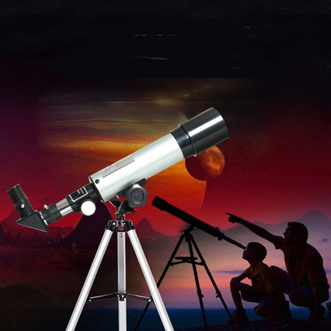 Telescopio astronómico HD Refraction 360X50 con trípode, telescopio Monocular de cielo, espejo de observación espacial para niños, regalo ► Foto 1/6