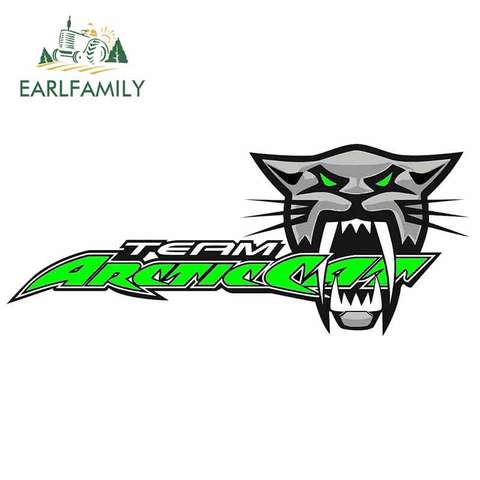 EARLFAMILY-pegatinas de dibujos animados para Team Arctic Cat Roar, pegatinas de coche de dibujos animados, vinilo, JDM, parachoques, maletero, camión, adhesivos gráficos, 13cm x 12,4 cm ► Foto 1/4