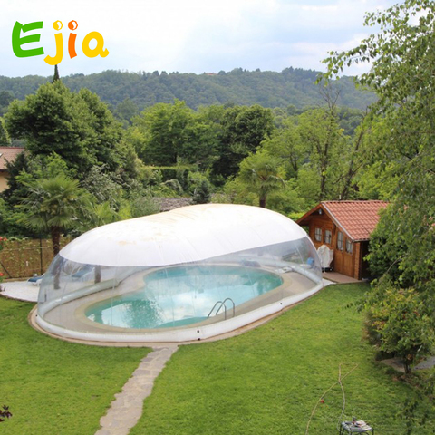 Al aire libre personalizado transparente bóveda inflable de la piscina con cubierta de techo de China inflable piscina cubierta de fábrica ► Foto 1/6