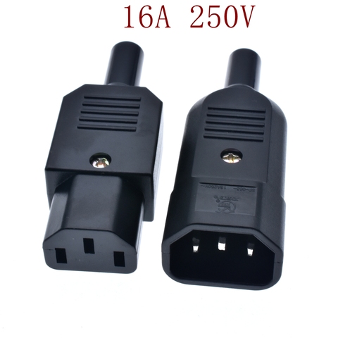 Enchufe macho IEC 320 C14 a C13 hembra, conector de alimentación AC 250V 16A ► Foto 1/6