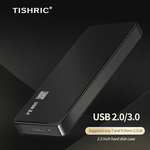 TISHRIC 2,5 pulgadas USB3.0 Funda de disco duro SATA a carcasa USB para HDD duro carcasa de disco duro externo disco duro soporte de caja de 8TB ► Foto 1/6