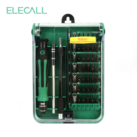 Juego de destornilladores universales ELECALL 45 en 1, Kit de destornilladores Torx hexagonales multiherramienta, herramientas de reparación para Iphone, tableta portátil ► Foto 1/6